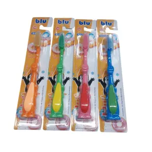 Escova Dental Infantil C/12 BLU Ref Bl-6542 Macia Para Higiene Bucal Infantil