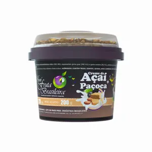 Pote 220 ml – 200 g Açaí com Paçoca C/12 un Fruta Brasileira