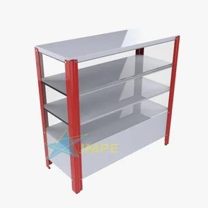 Balcão Vitrine Flex - 100cm - Tampo em Aço