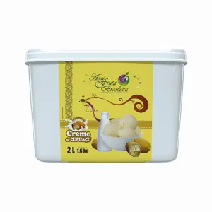 Pote 2 litros – 1,6 kg Creme de Cupuaçu C/4 un Fruta Brasileira