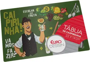  Tábua de Vidro para Caipirinha Bartender 22 cm, Euro, TBC0359, Decoração