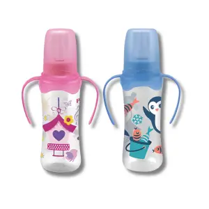 Mamadeira Cristal Cinturada Com Alça 240ml