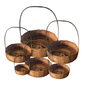 Cesta fraldeira de bambu