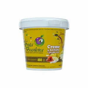 Pote 500 ml – 460 g Creme de Banana Caramelada C/6 un Fruta Brasileira