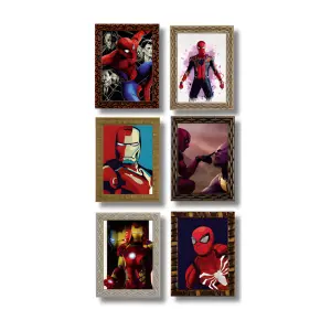 Quadros Super Heróis FM 2cm Medidas 30x40cm Ref. 816