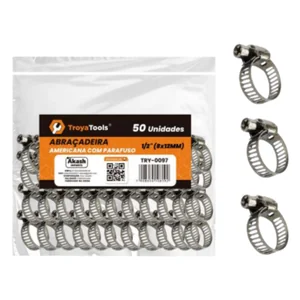 Abraçadeira com Parafuso 1/2” Akash Imports TRY-0097 – Fixação Segura e Durável
