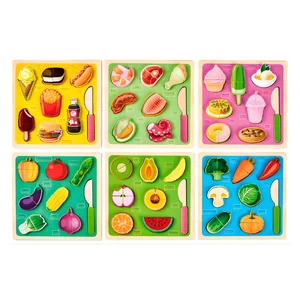 Quebra-cabeça Comidinhas TK-AB8806 Toy King - Divertido para todos os kid 