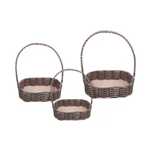 Cesta Oval de Sintético em Argila e Banana Ref. S11/S12/S13 - Elis Artesanatos