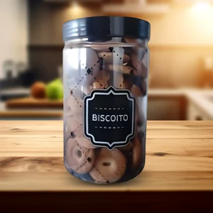 Potes de Mantimentos Biscoito 1700ml Ref. 5490 - Organização e Praticidade Plásticos Ideal