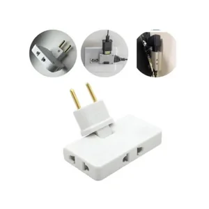  Adaptador Benjamin Articulado Deslocado 10A tomada Resistente Bivolt universal 