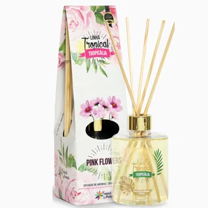Difusor De Luxo Pink Flowers 350ml - Linha Tropicália