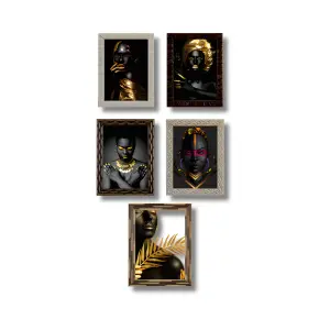 Quadros Africanas FM 2cm Medidas 30x40cm Ref. 770