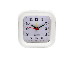 RELOGIO DE MESA DESPERTADOR QUADRADO BRANCO