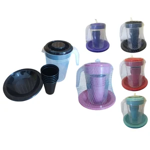 Kit 1 jarra 2litros +5 pratos 23cm +5 copos 300ml