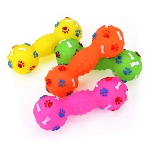 Brinquedo de Borracha Halteres Pata Osso ZN 0090 – Diversão e Resistência para Pets