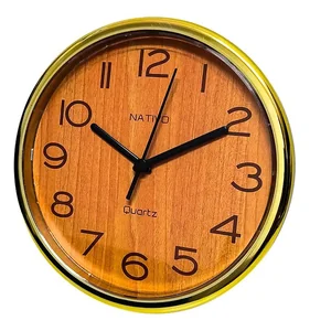 Relogio De Parede De Cozinha Gold Wood - Nativo