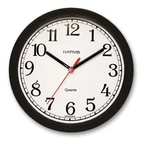 Relógio de Parede Redondo Liso 22cm - Nativo