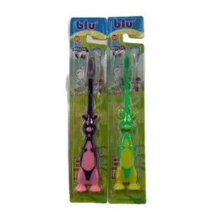 Escova Dental Infantil C/12 BLU Ref BL-6669 Para Higiene Bucal Infantil Diária Colorida