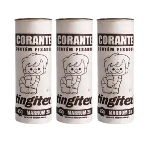 CORANTE para tingir e renovar roupas e tecidos marron 28  TINGITEX 1un 45g