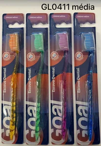 Escova dental para adulto goal gl0411 media pacote com 12un