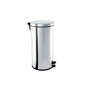 LIXEIRA INOX C/PEDAL E BALDE 30 LTS BRINOX 