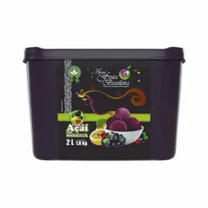 Pote 2 litros – 1,8 kg Açaí Maracujá C/4 un Fruta Brasileira