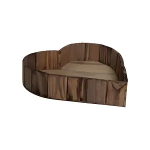 Coração de Pinus Marrom Médio Ref. 100369 - Elis Artesanatos
