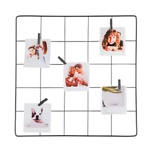 Painel para Fotos Preto Quadrado Linha Decoração Azzo