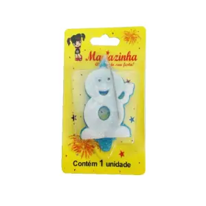 Mariazinha Vela Sorriso Nº 8 Azul C/10 – Vela Decorativa para Festas e Aniversários