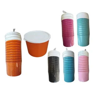 kits10 potes redondo com redinha 1 litro