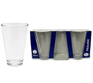 COPO DE VIDRO 280 ML KIT C/3 UNID SEU LAR