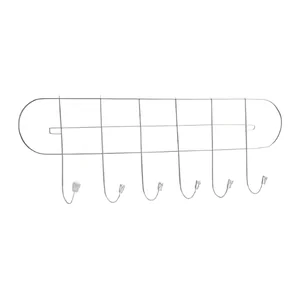 Suporte Multiuso de Parede 6 Posições Cromado Linha Organização Azzo