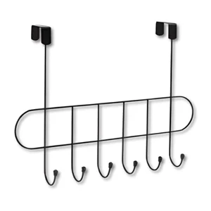 Suporte Multiuso P/ Porta/Box Preto Linha Organizador Azzo