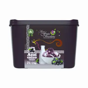 Pote 2 litros – 1,7 kg Açaí Grego C/4 un Fruta Brasileira