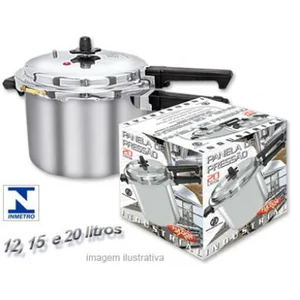 Panela Pressão Polida Fechamento Externo 12L FULGOR