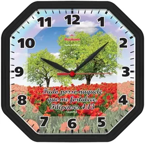 Relógio de Parede Plashome Gama -FILIPENSES- Preto 