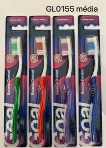 Escova dental para adulto goal gl0155 media pacote com 12un