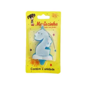 Mariazinha Vela Sorriso Nº 2 Azul C/10 – Vela Decorativa para Festas e Aniversários