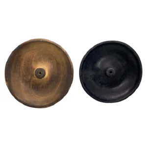 Incensário Madeira Redondo Raso Ref. 1487 Zed Black