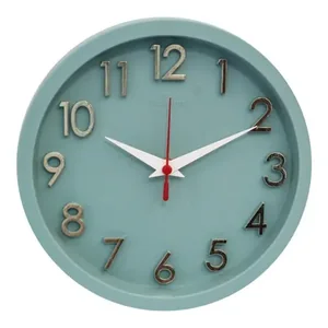 Relogio de Parede 3D Sigma Dourado Verde Plashome 