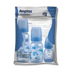 Kit Mamadeira Reta Cristal ou Color 240ml, 140ml e 60ml