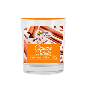 Vela Aromática Perfumada 180Gr Cravo E Canela