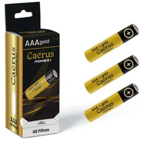 Pilha Caerus Power AAA Gold Tubo com 48pilhas 