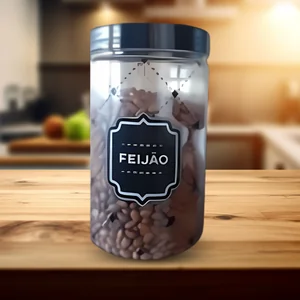 Potes de Mantimentos Feijão 1700ml Ref. 5488 - Organização e Praticidade Plásticos Ideal