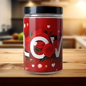 Potes de Mantimentos Love 1700ml Ref. 5684  - Organização e Praticidade Plásticos Ideal