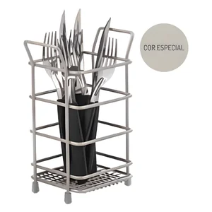 Suporte para Talheres Níquel Linha Cozinha Azzo