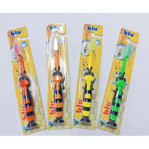 Escova Dental Infantil C/12 BLU Ref BL-6699 Para Higiene Bucal Infantil Diária Colorida