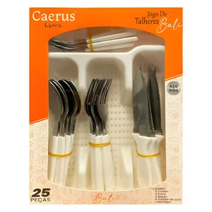 Jogo de Talheres Bali 25 Peças Akash Imports CRS-2673 – Elegância e Durabilidade na Mesa