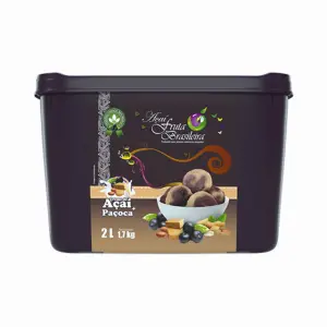 Pote 2 litros – 1,7 kg Açaí com Paçoca C/4 un Fruta Brasileira