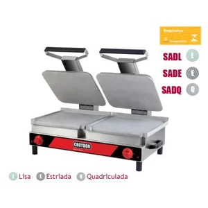 Sanduicheira Elet. Dupla Chapa Lisa/Estriada/Quadriculada SADL/SCGE/SADL/SADE CROYDON